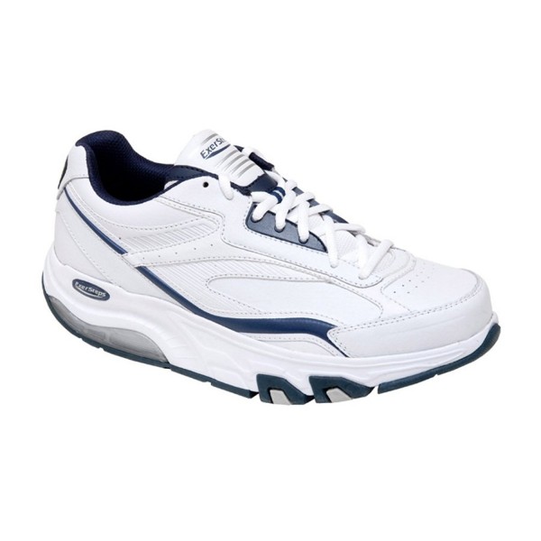 ExerSteps Mens Whirlwind White Sneakers