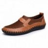Breathable Lightweight Stitching Honeycomb Leather brown