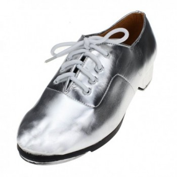 Men Lace Dance Shoe Silver