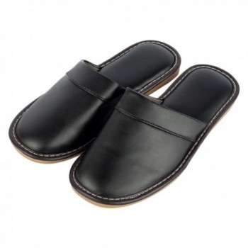 Haisum Leather Slippers Anti Slip Resilient