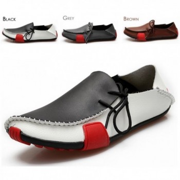 Ceyue Leather Loafers Breathable Shoes black 12 46