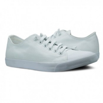 Burnetie Mens White canvas sneaker