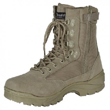 Black Tactical Boot with YKK Zipper- Easy On & Off - Black - C01105PR767