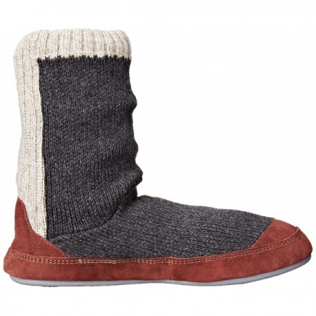 Men's Slouch Boot Slipper - Charcoal Ragg Wool - CE12B05FIJN