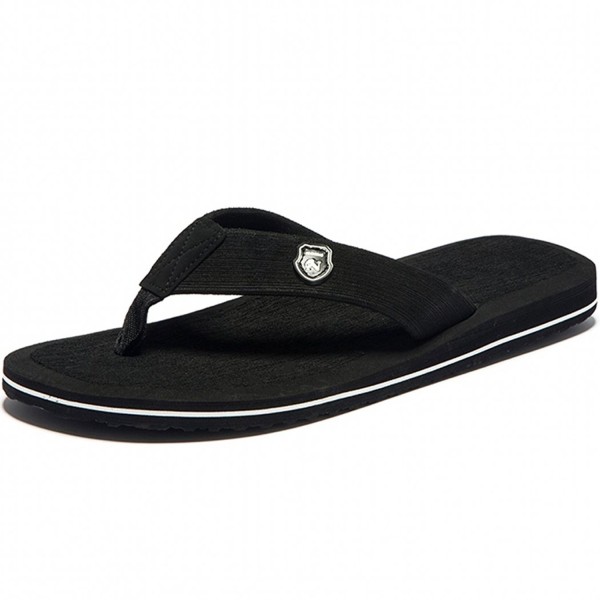 Kensbuy Mens Classical Flip Flop Black