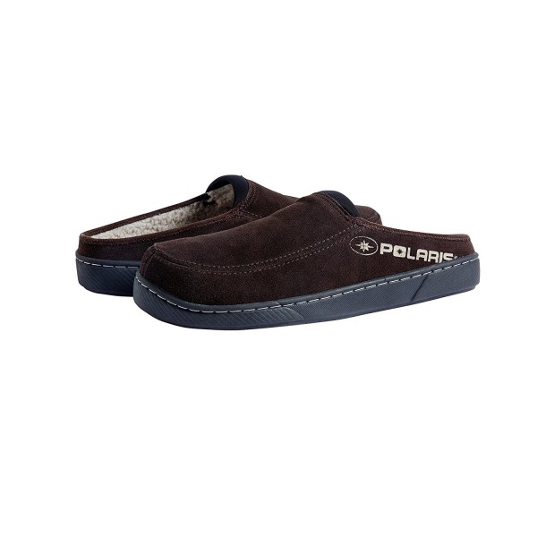 Polaris Leather Indoor Outdoor Slipper Brown