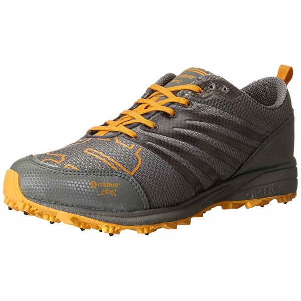 Men's Anima3 BUGrip Studded Traction Running Shoe - Grey/Marigold ...