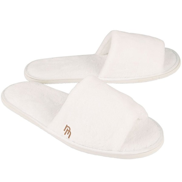 White Fleece Travel Slipper Medium