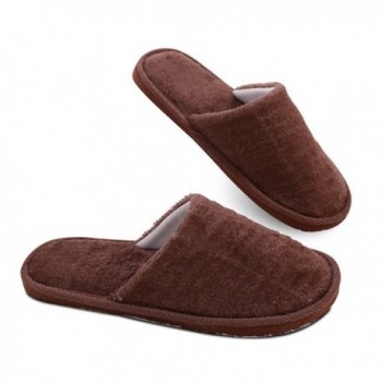 House Slippers Mens Winter Brown