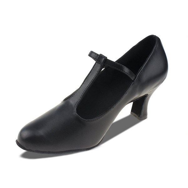 MSMAX Unisex Leather Black Heeled