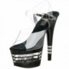 Pleaser Womens Adore 708LN Clear Black